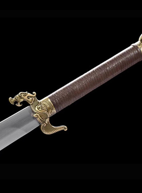 龙泉市刀剑九环大刀锰钢一体锻打