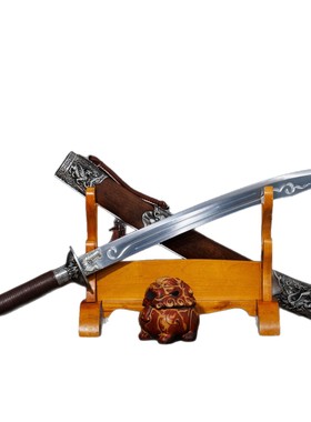 龙泉市刀剑防身高锰钢龙虎双手