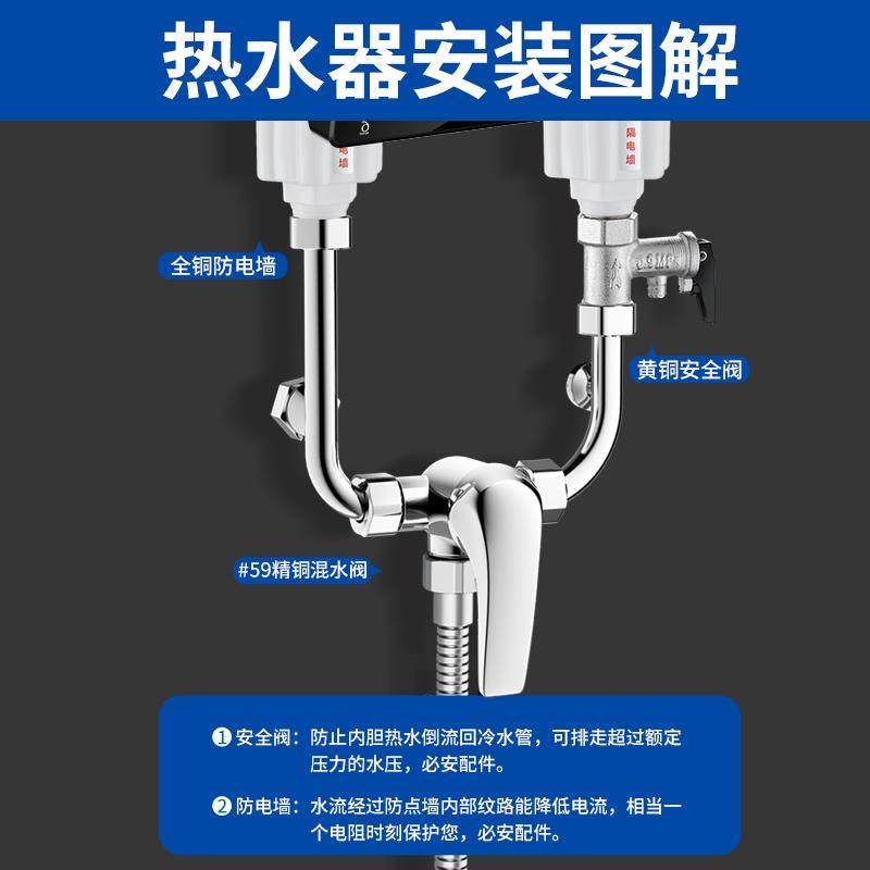 九牧王电热水器防电墙通用型配件防漏电隔电墙防火墙专用接头出水,淘宝优惠券,粉丝福利购,淘宝优惠卷