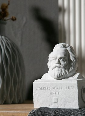 北欧人物雕塑摆件马克思石膏像艺术摆饰画室常用模型桌面装饰品