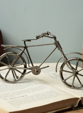 复古铁艺自行车小摆件家居饰品玄关电视柜拍摄道具酒柜装饰品摆设