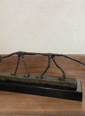 铜雕塑抽象猫贾科梅蒂名作铜像摆件家居饰品创意礼品客厅玄关书房