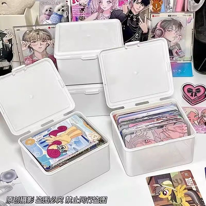 桌面多功能翻盖收纳盒防尘盒小卡膜收纳整理盒多功能防尘简约收纳,淘宝优惠券,粉丝福利购,淘宝优惠卷
