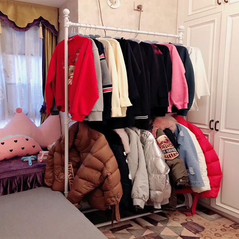 服装店展示架落地式童装挂衣架男女装店货架可升降双层婚纱陈列架 - 图1