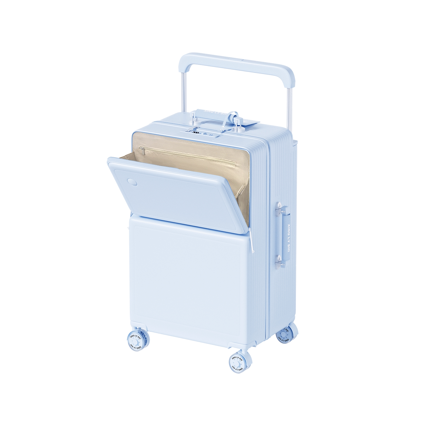 行李箱20寸可登机箱免托运2025新款前开口宽拉杆箱女旅行密码箱男