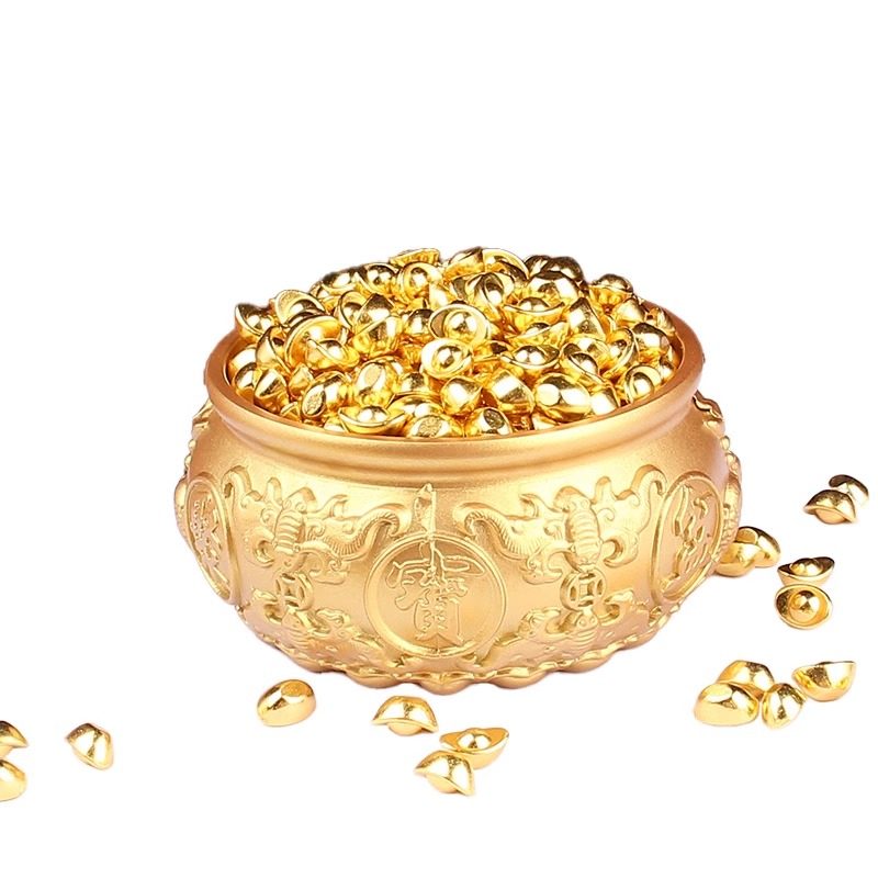 黄铜聚宝盆成品摆件大号小号五福聚宝缸米缸招财摆设迷你小元宝,淘宝优惠券,粉丝福利购,淘宝优惠卷