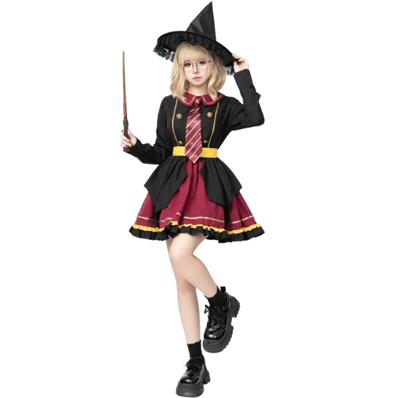 环球影城哈利波特儿童服装学院长袍正版全套魔法袍cos服女孩衣服 - 图3