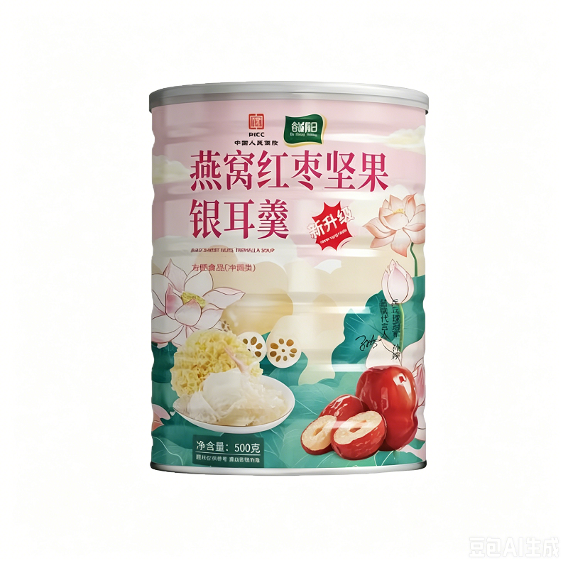 燕窝红枣坚果银耳羹500g即食饱腹燕窝粉红提红枣干葵花籽枸杞银耳