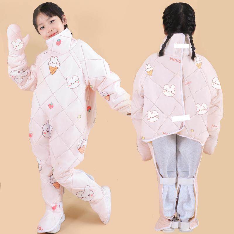 儿童后座电动车挡风衣保暖神器护腿冬季加厚加绒电瓶车防风被斗篷,淘宝优惠券,粉丝福利购,淘宝优惠卷