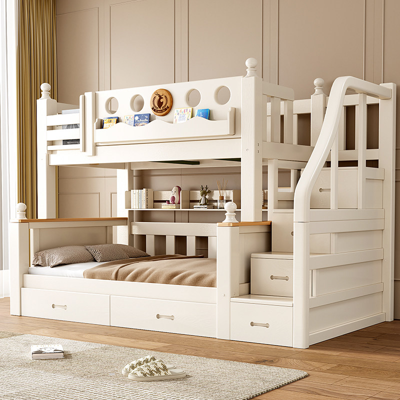 上下铺双层床小户型儿童高低床实木加粗加厚成人上下两层子母床