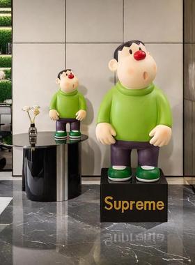 歪头可爱胖老虎落地式大装饰品存钱罐客厅电视柜桌面入口酒柜装饰