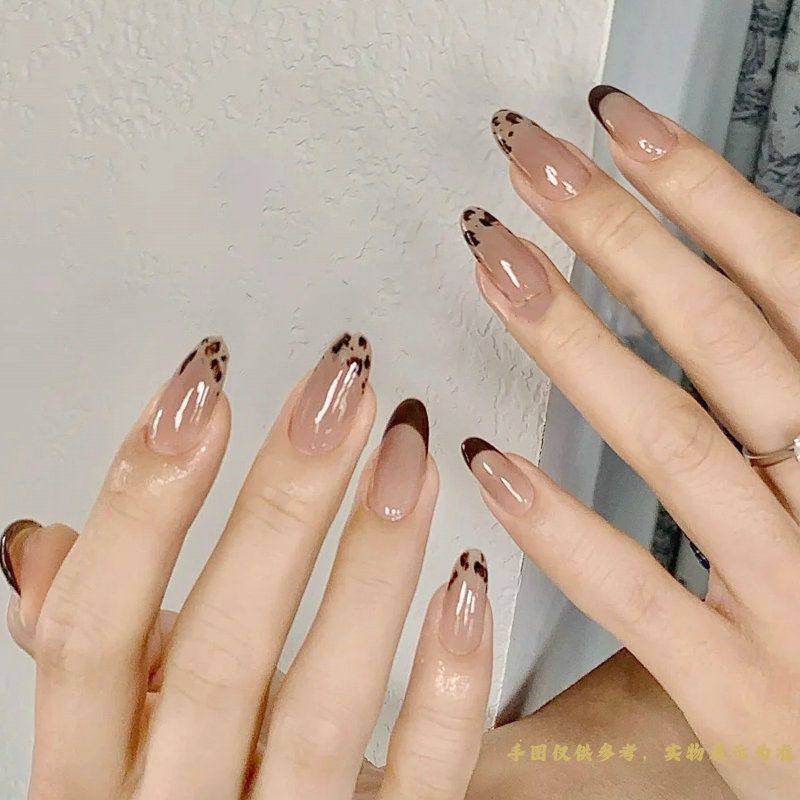 秋冬美拉德豹纹美甲贴纸显白辣妹性感小豹纹指甲贴纸防水带背胶,淘宝优惠券,粉丝福利购,淘宝优惠卷