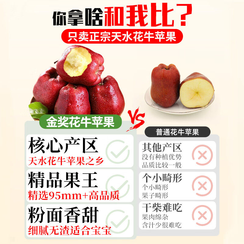 正宗甘肃天水花牛苹果10斤水果礼盒装粉面冰糖心新鲜应季整箱包邮,淘宝优惠券,粉丝福利购,淘宝优惠卷