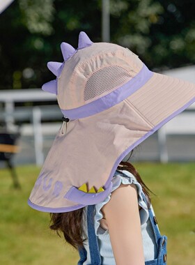 儿童披肩帽子女童夏季遮阳帽薄款