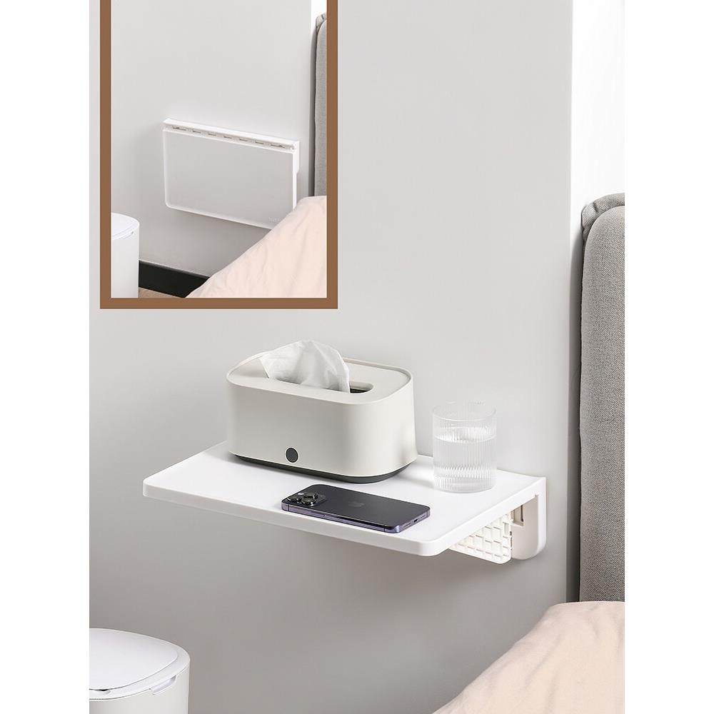 厨房墙面收纳一字搁板壁挂式可折叠置物架免打孔卫生间墙上置物板,淘宝优惠券,粉丝福利购,淘宝优惠卷