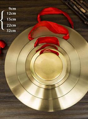 四瑞铜锣摆件六帝锣鼓化五黄二黑挂件家居客厅铜锣大门挂饰