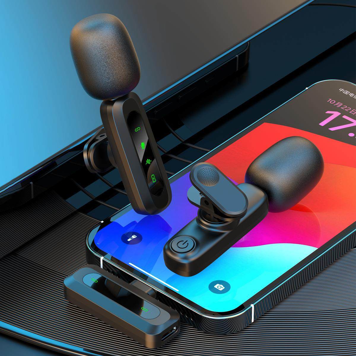 J3新品私模无线领夹式麦克风户外手机直播收音降噪采访小话筒 - 图2