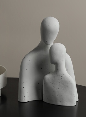 贝汉美艺术人像摆件陶瓷高级感玄关装饰客厅家居样板房工艺品摆设