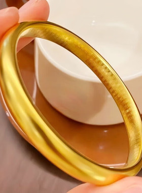 黄铜沙金古法心经手镯久