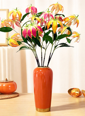 桌面装饰摆件仿真花福桶结婚装饰客厅摆设塑料假花新年抱抱桶摆件