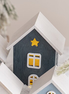 客厅家居饰品摆件圣诞节发光小房子玄关书房酒柜桌面高级感装饰品