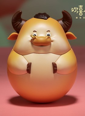 欢喜小将  解压《十二生肖不倒翁》 可玩性高 打工人招财工位摆件