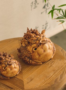 招财金蟾摆件大号三足蟾蜍开业礼品店铺办公室收银台高档装饰品