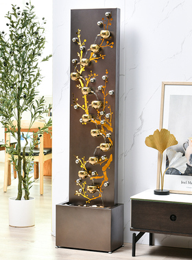 现代轻奢生财流水喷泉摆件高档装饰客厅室内玄关水景家居简约创意