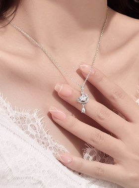 梦幻心月纯银项链定情送女友礼物