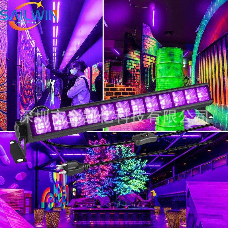 热销UV洗墙灯紫光LED36W长条灯万圣节鬼屋派对荧光灯舞台照 - 图1