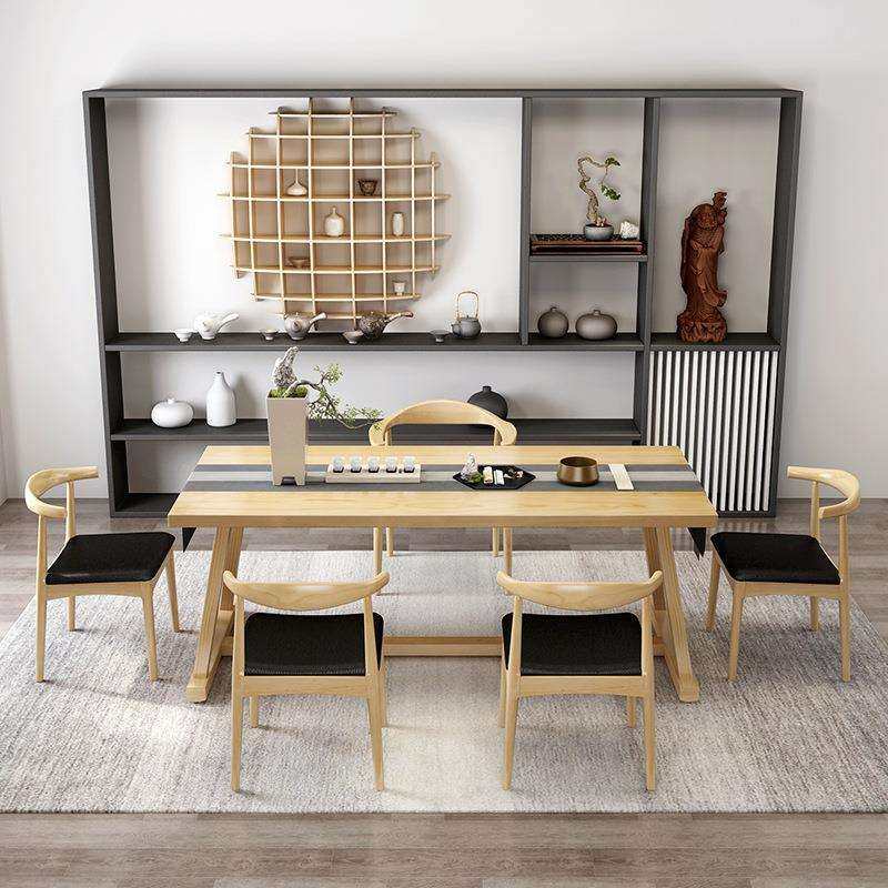 新中式实木茶桌椅组合办公室茶室会客泡茶桌椅家用客厅大板茶台,淘宝优惠券,粉丝福利购,淘宝优惠卷