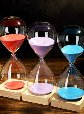 极速沙漏计时器60分钟30分钟儿童定时摆件创意装饰U时间漏沙斗礼