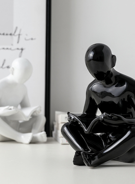 极速北欧创意简约看书人书靠艺术陶瓷夹书器书P房办公室桌面家居