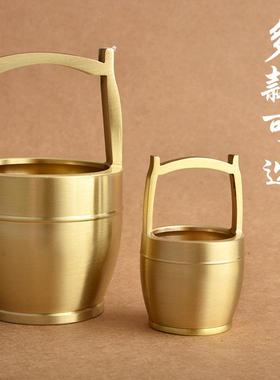 黄铜创意个性摆件一桶铜缸小装饰物家用办公室小礼品义乌厂家