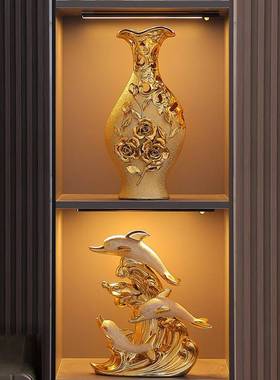 欧式餐桌花瓶摆件插花客厅装饰玄关办公室酒店陶瓷摆设高档工艺品