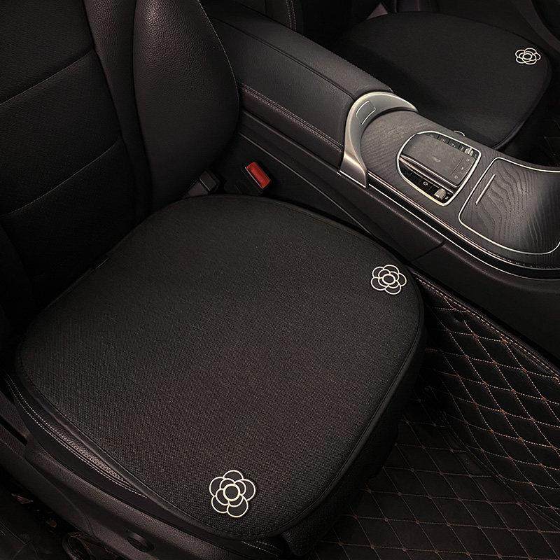 汽车坐垫网红四季通用亚麻透气单片后排座垫子车载创意女腰靠座套,淘宝优惠券,粉丝福利购,淘宝优惠卷