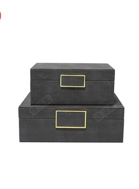 现代简约轻奢家居卧室客厅软装样板房酒店衣帽间装饰盒收纳盒摆件