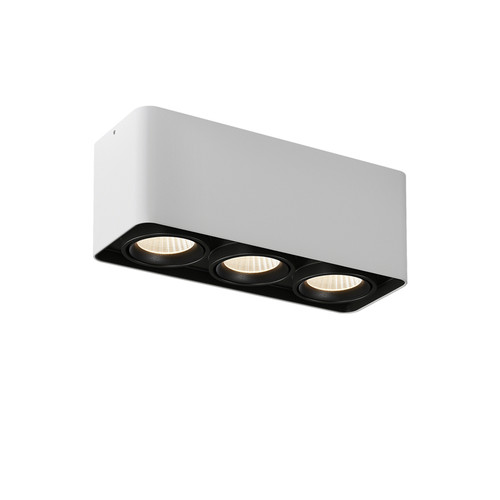 罗曼时光明装三头方形斗胆灯调光调色射灯led客厅家用cob卧室筒灯 - 图3