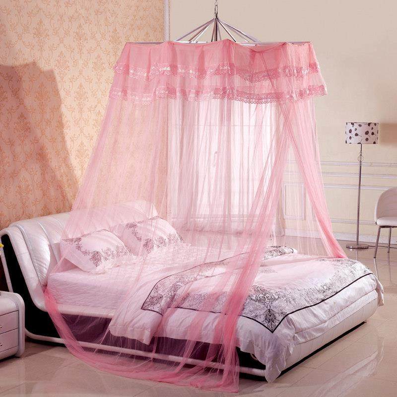 蚊帐铝合金圆顶吊顶1.5米1.8m床加高加密宫廷加厚安装天花板大床,淘宝优惠券,粉丝福利购,淘宝优惠卷