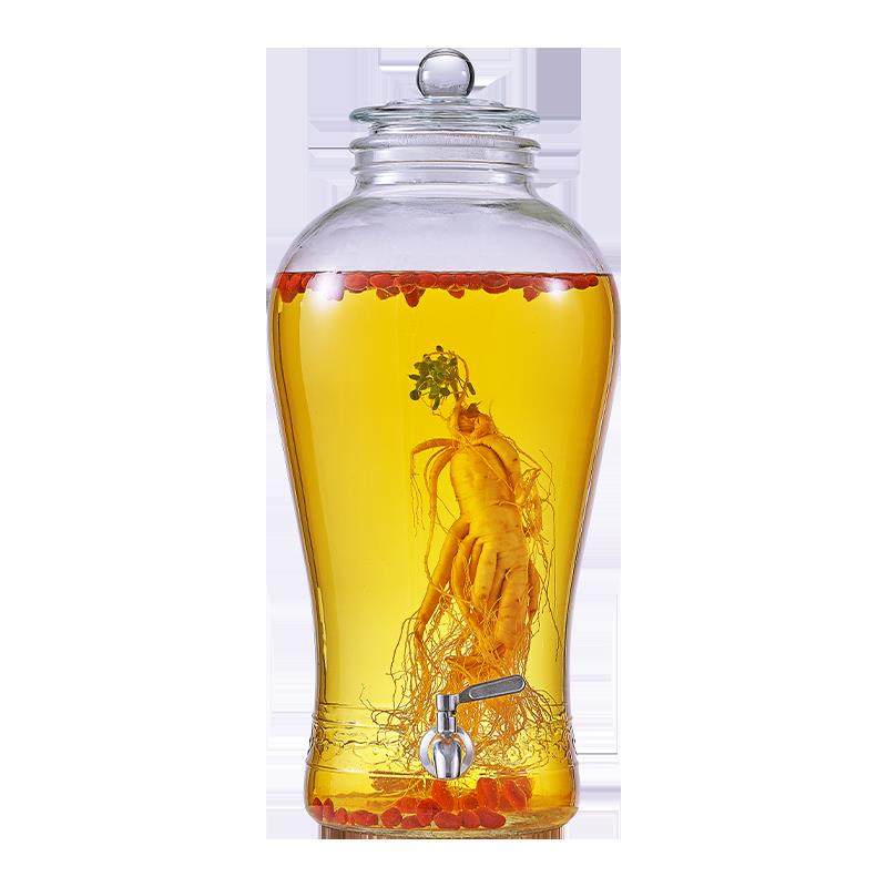 泡酒玻璃瓶家用密封容器人参药酒罐酒缸白酒酒坛带龙头磨砂口专用,淘宝优惠券,粉丝福利购,淘宝优惠卷