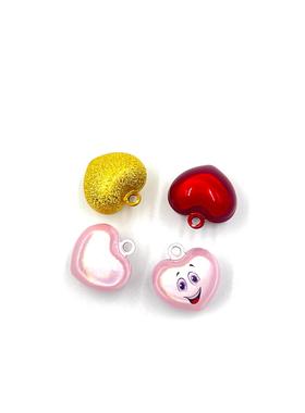 梦幻心形水音铃全封闭铜铃铛挂饰手机厂家直销日系水音铃铛挂件