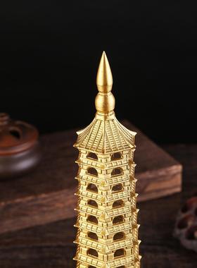 纯黄铜厂家直销文昌塔摆件九层十一层七层十三层文昌塔铜器工艺品
