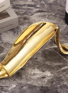 皇普森全铜叶子酒架现代轻奢餐桌电视柜酒柜玄关装饰品创意红酒托