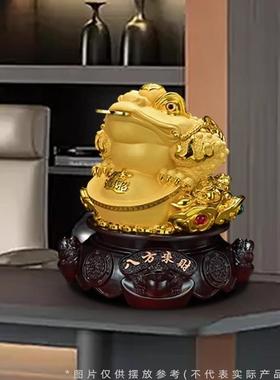 招财金蟾摆件三足金蝉蟾蜍店铺公司做生意开业送礼礼品客厅收银台