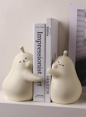 贝汉美抱抱梨景德镇陶瓷摆件装饰品家居客厅桌面送男女生生日礼物