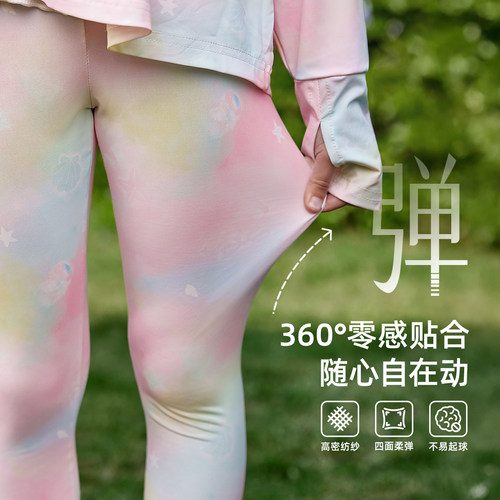 女童高腰打底裤春季儿童防晒凉感鲨鱼裤大童户外运动瑜伽裤子女孩 - 图1