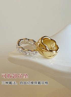 韩系ins双环吊坠项链女锁骨链