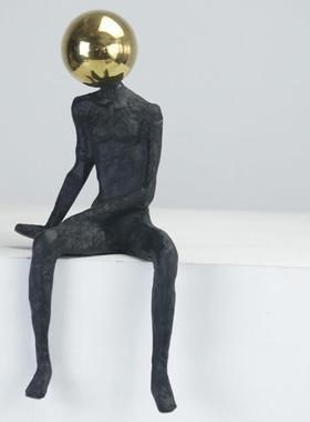 抽象人物摆件板酒店摆场极房软装饰品现代家MKV居艺术简陈样设小