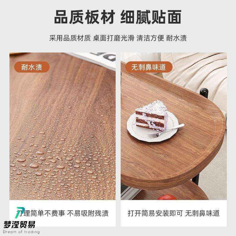 客可移动茶几厅推家用小茶几沙发边几床头置物架小台车新款阳小圆 - 图0