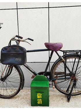 民俗怀旧老物件杂项收藏70年代28自行车农家院摆设老式自行车摆件